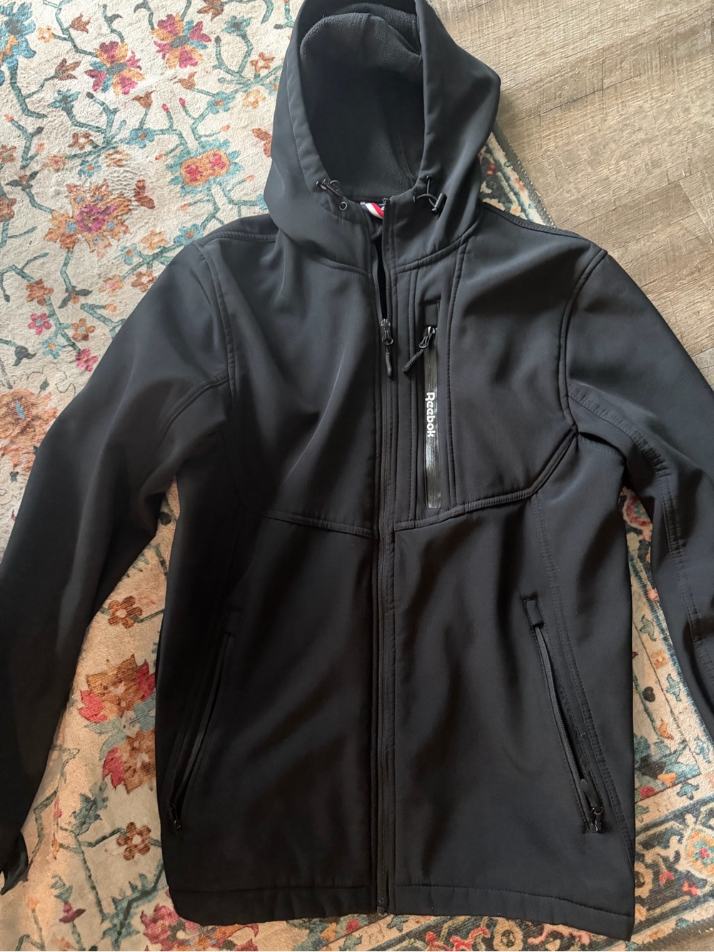 Reebok Men's Black Hooded Softshell Jacket
